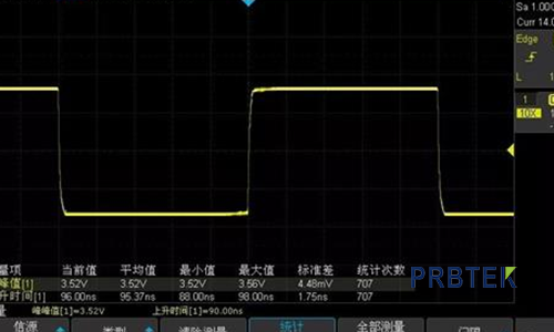 PP510使用10X档位时示波器测量结果