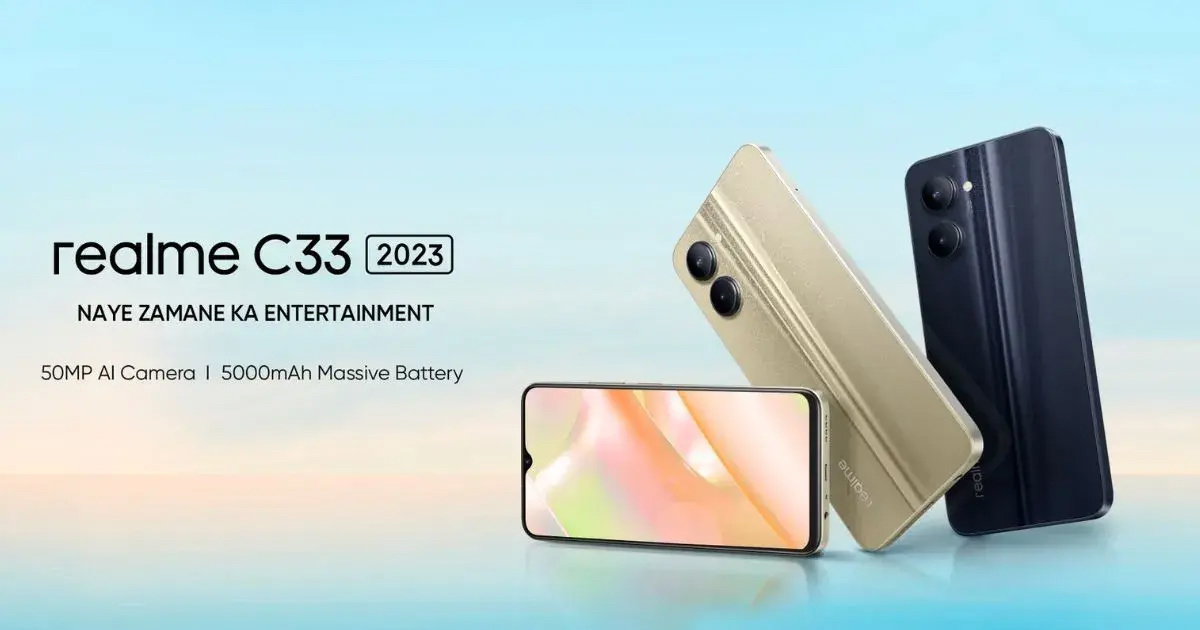 realme 在印度推出 C33 2023 手机：紫光展锐 T612 芯片 + 5000mAh 电池