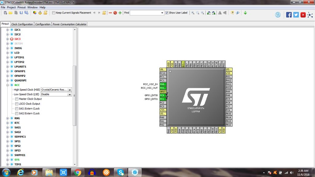 带有STM32 Nucleo板的旋转编码器