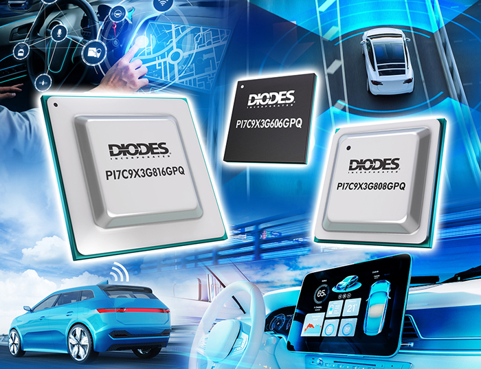 Diodes公司PCIe 3.0 数据包交换器，为汽车系统提供更理想的数据信道多功能性