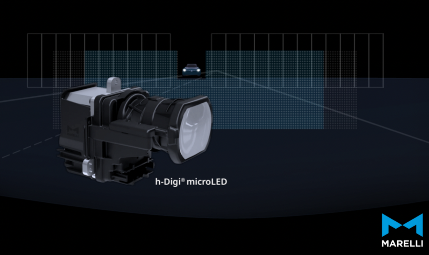 马瑞利推出面向更广泛车型的下一代h-Digi® microLED数字前照灯