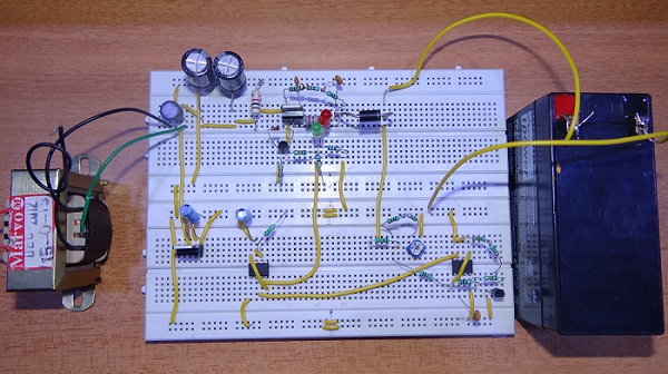 Battery charger using 555