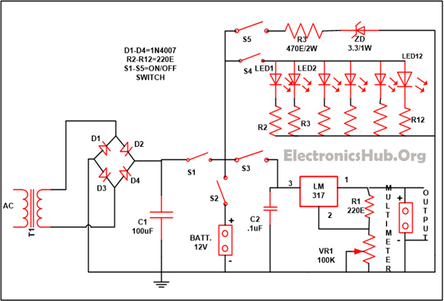 Mobile Phone Battery Charger Circuit