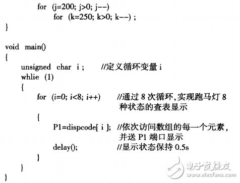 MCS-51单片机控制跑马灯的三种方法