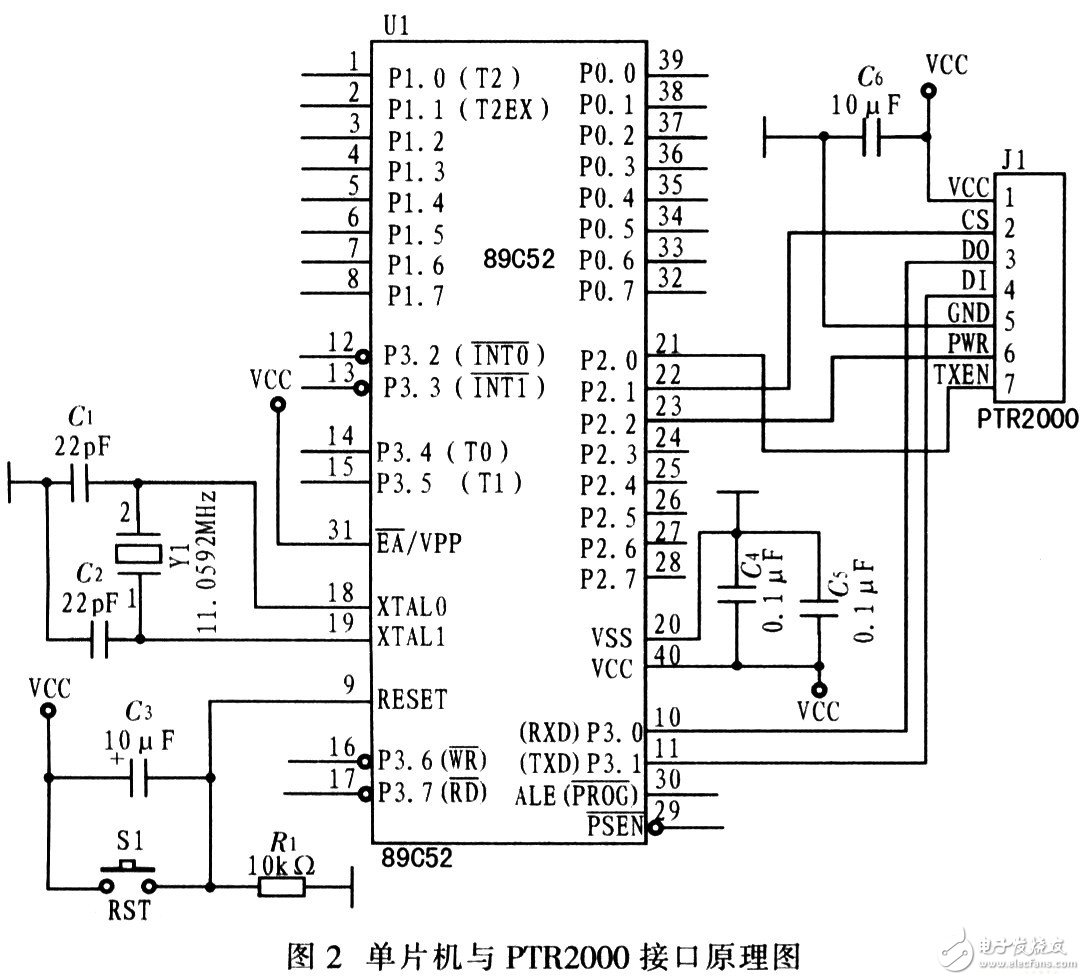 基于AT89C52单片机近距离无线通信系统电路设计 