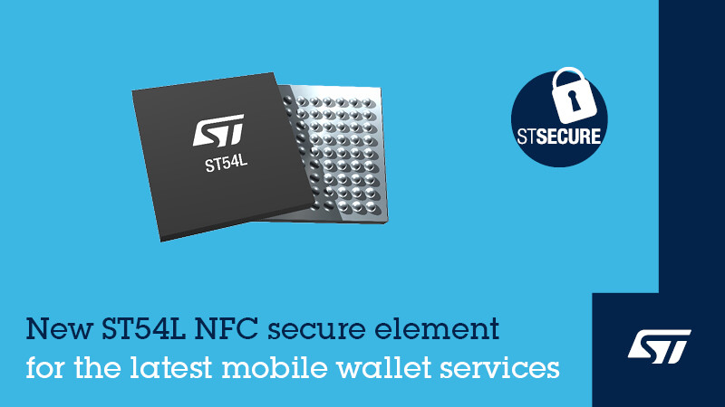 意法半导体新一代 NFC 控制器内置安全单元，支持 STPay-Mobile 数字钱包服务