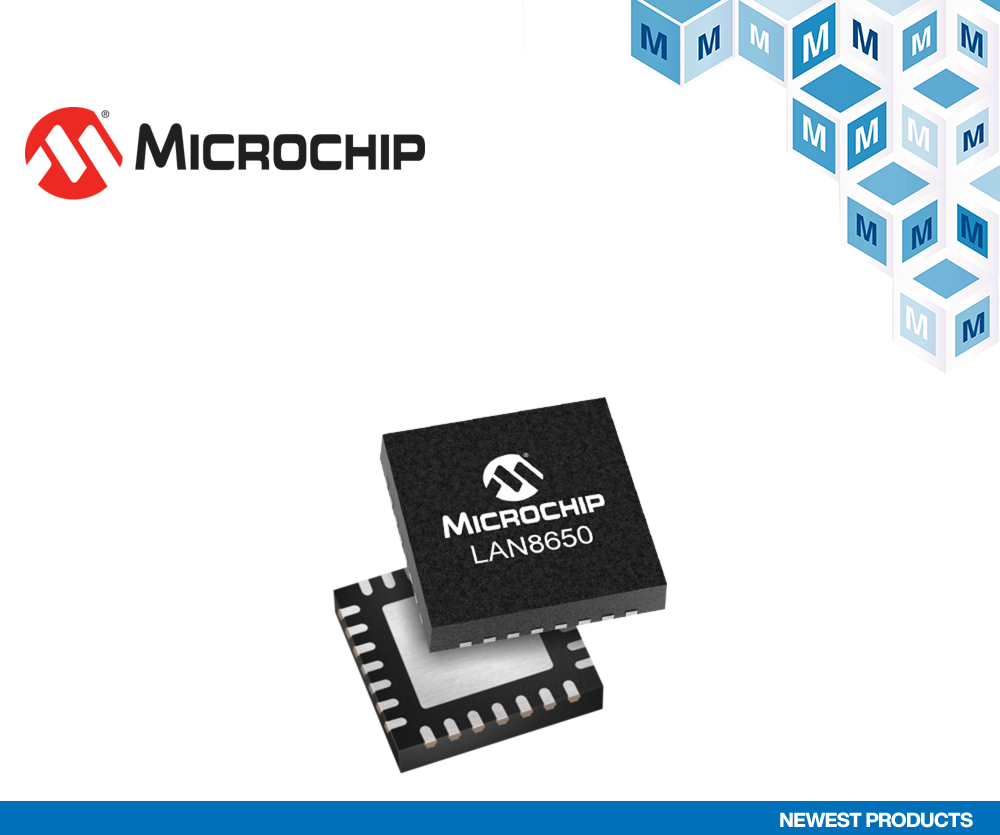贸泽电子开售Microchip LAN8650和LAN8651单对以太网交换机