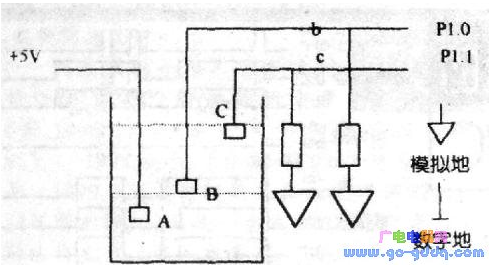 8051单片机供水系统水位控制的硬件电路设计