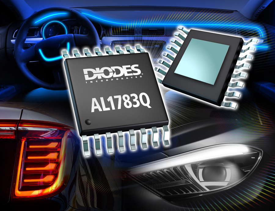 Diodes 公司推出符合汽车规格、可提供亮度和色彩独立控制的三通道线性 LED 驱动器