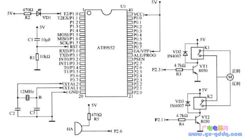 AT89S52单片机对洗衣机控制电路的设计