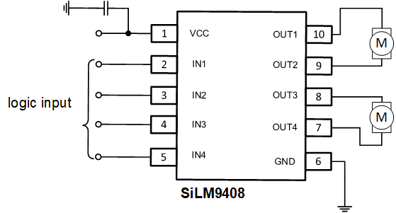 数明半导体发布SiLM9408/09双通道H桥电机驱动器