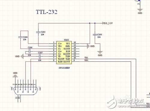 STM32单片机控制蓝牙的电路