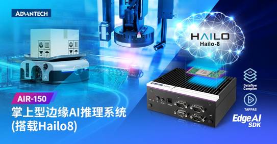 研华AIR－150掌上型Hailo－8 AI推理系统震撼上市！