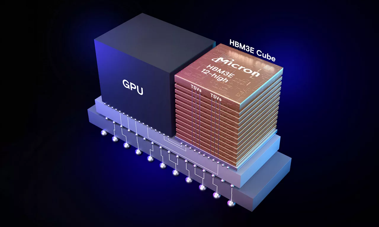 美光 12 层堆叠 HBM3E 内存