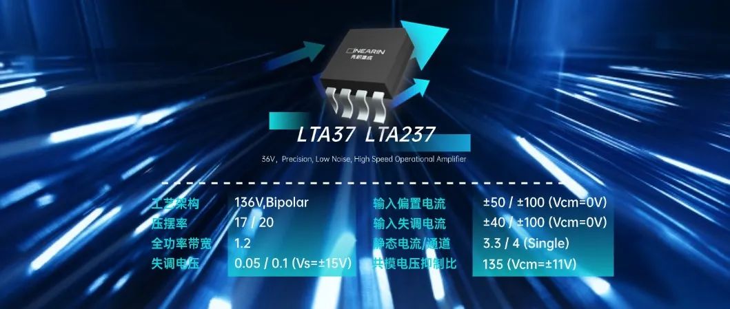 先积新品发布 ▏高压, 高精度, 低噪声的双极性运算放大器 LTA37/LTA237